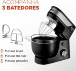 MONDIAL Batedeira Planetária 700W: potência, 12 velocidades e 2 tigelas de 4,5L para receitas perfeitas. - Imagem 6