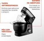 MONDIAL Batedeira Planetária 700W: potência, 12 velocidades e 2 tigelas de 4,5L para receitas perfeitas. - Imagem 7