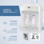 Bebedouro de Mesa EOS Mineralle Bivolt: água gelada ou natural com sistema perfurador para garrafões de 10L e 20L - Imagem 3