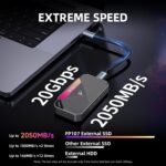Fikwot FP107 1TB: SSD magnético 2050MB/s para iPhone 15/16, Android e gravação 4K - Imagem 3