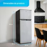 Geladeira Refrigerador HQ 230L Defrost Cinza: mais organização, praticidade e economia de energia para sua cozinha. - Imagem 4