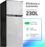 Geladeira Refrigerador HQ 230L Defrost Cinza: mais organização, praticidade e economia de energia para sua cozinha. - Imagem 5