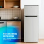 Geladeira Refrigerador HQ 230L Defrost Cinza: mais organização, praticidade e economia de energia para sua cozinha. - Imagem 6