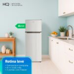 Geladeira Refrigerador HQ 230L Defrost Cinza: mais organização, praticidade e economia de energia para sua cozinha. - Imagem 8