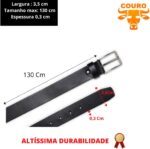 Cinto Masculino em Couro Social 35mm: elegância, resistência e presente ideal para pais e namorados - Imagem 3