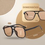 Óculos de Sol Feminino Estilo Blogueira Marrom: proteção UV e estilo moderno para comprar agora - Imagem 3