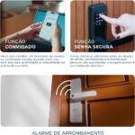 Fechadura Digital Elsys Blues com biometria, senha e app: segurança prática e elegante para sua porta. - Imagem 9