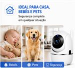 Câmera Babá Wi-Fi Full HD com visão noturna, alerta no celular e rotação 360° para segurança completa. - Imagem 7