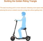 Assento para scooter elétrica Ninebot F-Series: conforto, absorção de choque e instalação fácil sem furos - Imagem 6