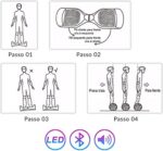Hoverboard Skate Elétrico 6.5 Brinovar com LED Bluetooth e bolsa, até 12 km/h para mais diversão e mobilidade. - Imagem 6