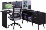 Mesa para Computador Gamer em L Lisboa Madesa com 3 gavetas: mais espaço e organização para seu setup e escritório. - Imagem 3