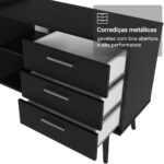 Mesa para Computador Gamer em L Lisboa Madesa com 3 gavetas: mais espaço e organização para seu setup e escritório. - Imagem 7