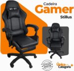 Cadeira Gamer Stillus Ergonômica com apoio para os pés, conforto ideal para jogos e trabalho por longas horas. - Imagem 4