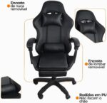 Cadeira Gamer Stillus Ergonômica com apoio para os pés, conforto ideal para jogos e trabalho por longas horas. - Imagem 9