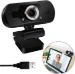 Webcam Full HD 1080p USB com microfone e som: imagem nítida, autofoco e plug and play para home office e aulas online - Imagem 3