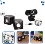 Webcam Full HD 1080p USB com microfone e som: imagem nítida, autofoco e plug and play para home office e aulas online - Imagem 5