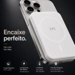 Power Bank Magnético 10.000mAh Premium: carregamento sem fio rápido, compacto e compatível com MagSafe e Qi. - Imagem 3