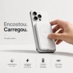 Power Bank Magnético 10.000mAh Premium: carregamento sem fio rápido, compacto e compatível com MagSafe e Qi. - Imagem 4