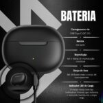 Fone Bluetooth 5.4 TWS com cancelamento de ruído, IPX4 e microfone: ideal para treino, corrida e trabalho. - Imagem 4