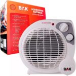 Aquecedor Elétrico Bak Branco 220v 2000w: conforto imediato com 2 potências e termostato ajustável para sua casa. - Imagem 3