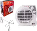 Aquecedor Elétrico Bak Branco 220v 2000w: conforto imediato com 2 potências e termostato ajustável para sua casa. - Imagem 5