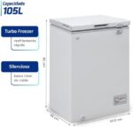 Freezer e Conservador Horizontal HQ 105L: compacto, econômico e com dupla função para mais praticidade no dia a dia. - Imagem 3