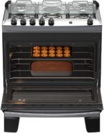 Fogão 5 Bocas Atlas Agile Up com mesa de inox, forno 82L e vidro duplo temperado para mais praticidade e desempenho. - Imagem 5