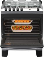 Fogão 5 Bocas Atlas Agile Up com mesa de inox, forno 82L e vidro duplo temperado para mais praticidade e desempenho. - Imagem 6