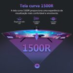 Monitor Gamer Curvo Z-Edge 27" 200Hz 1ms FHD 1500R: imersão, fluidez e desempenho para jogos e office - Imagem 6
