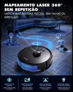 Robô Aspirador e Esfregão MUJIOO X6Max: limpeza 3 em 1, LiDAR 360° e 6500Pa para máxima praticidade - Imagem 3
