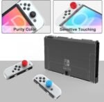 Capa HEYSTOP para Switch OLED com TPU, vidro temperado e 6 thumb grips: proteção completa e encaixe perfeito para comprar agora - Imagem 7