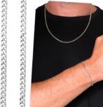 Conjunto Kit Aço Inox Corrente Colar+ Pulseira Grumet Masculino: estilo e durabilidade para compor seu visual com sofisticação. - Imagem 7