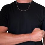 Conjunto Kit Aço Inox Corrente Colar+ Pulseira Grumet Masculino: estilo e durabilidade para compor seu visual com sofisticação. - Imagem 8