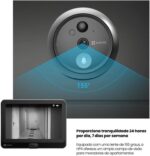 Olho Mágico Digital HP4 1080p com app: vídeo porteiro Wi‑Fi com tela 4,3", visão noturna e segurança residencial. - Imagem 3