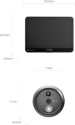 Olho Mágico Digital HP4 1080p com app: vídeo porteiro Wi‑Fi com tela 4,3", visão noturna e segurança residencial. - Imagem 4