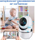 Babá Eletrônica Wi-Fi Full HD 1080p com visão noturna e áudio bidirecional para monitoramento remoto seguro - Imagem 3