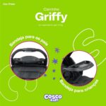 Cosco Kids Carrinho de Bebê Griffy Preto com reclino total, conforto e praticidade para o dia a dia. - Imagem 5