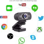 Webcam Full HD 1080 USB com microfone e visão 360º, imagem nítida, instalação fácil e áudio claro para videochamadas. - Imagem 5