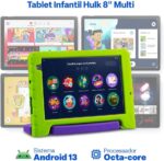 Tablet Infantil Hulk 8" com Android 13, 6GB RAM e 64GB: desempenho rápido, bateria de 4000mAh e diversão segura para crianças. - Imagem 8