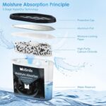 Pacote com 6 absorvedores de umidade Moismile: remove umidade e odores de armários, carros e porões com alta eficiência. - Imagem 5