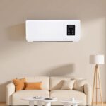 Aquecedor de parede 1500W com controle remoto, timer de 8h e secador portátil para quartos e banheiros. - Imagem 5
