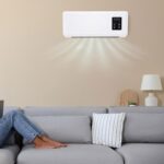 Aquecedor de parede 1500W com controle remoto, timer de 8h e secador portátil para quartos e banheiros. - Imagem 7