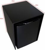 Aparador Frigobar Cervejeira Nicho em MDF preto para acomodar frigobar, objetos e bandejas com praticidade. - Imagem 3