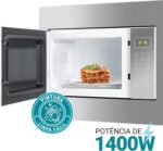 Microondas Philco 33L Prata Espelhado Limpa Fácil PMB38E 127V com 1400W, função descongelar e receitas pré-programadas para sua cozinha. - Imagem 9