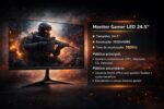 Monitor Gamer 24.5 Full HD 180Hz 1ms: fluidez e precisão para jogos competitivos em alto desempenho - Imagem 3