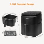 Tastee Air Fryer Lite 8 em 1: 5,5L, sonda inteligente e 24 predefinições para cozinhar rápido e crocante. - Imagem 8