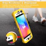 Capa de silicone para Nintendo Switch OLED 2021: proteção macia, leve e ergonômica contra choques e arranhões. - Imagem 3