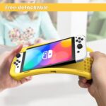 Capa de silicone para Nintendo Switch OLED 2021: proteção macia, leve e ergonômica contra choques e arranhões. - Imagem 5