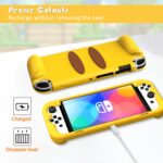 Capa de silicone para Nintendo Switch OLED 2021: proteção macia, leve e ergonômica contra choques e arranhões. - Imagem 6