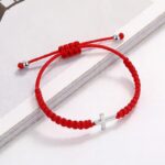 Pulseira de cruz vermelha ajustável com contas, joia de praia elegante para presentear no verão - Imagem 3